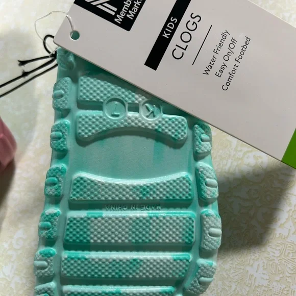 Kids' Mermaid Clogs with Pink and Aqua Accents - Picture 6 of 6